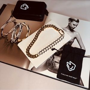 IN GOLD WE TRUST PARIS Gold & Silver Vintage Bold Necklace